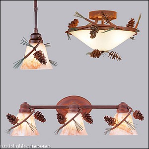 Rustic Pine Cone Lights