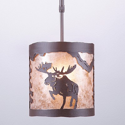 Kincaid Pendant Small - Alaska Moose Pendant Light Moose Metal Art