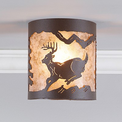 Kincaid Ceiling Light - Mountain Deer Ceiling Light Deer Metal Art