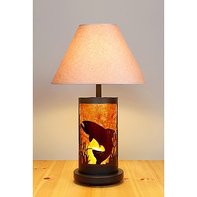 Cascade Table Lamp - Trout Table Lamp Trout Metal Art