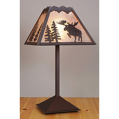 Rocky Mountain Table Lamp - Alaska Moose Table Lamp Moose Metal Art
