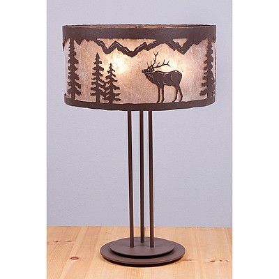 Kincaid Table Lamp - Mountain Elk Table Lamp Elk Metal Art