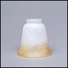 Two-Toned Amber Cream Bell Glass