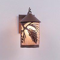 Cascade Lantern Sconce Mica Medium - Spruce Cone