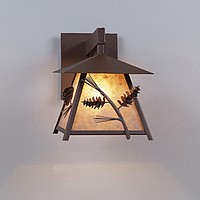 Smoky Mtn Sconce Small - Pine Cone