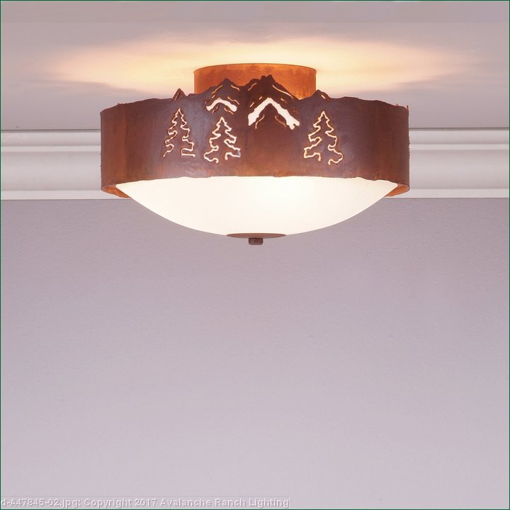Ceiling Light Rustic Style Unique Handmade in USA Metal Trees A47845 Ridgemont Closeto