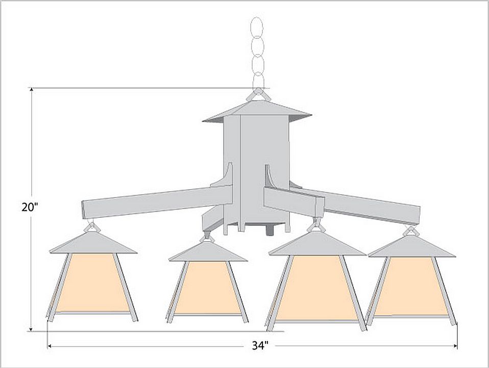 Rustic Chandelier Mission Style Made in USA by Avalanche Ranch