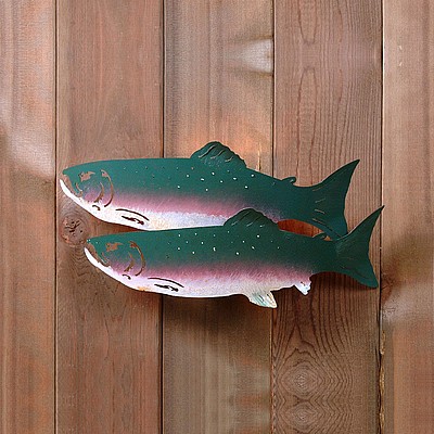 Travelin Trout Sconce Wall Light Trout Metal Art