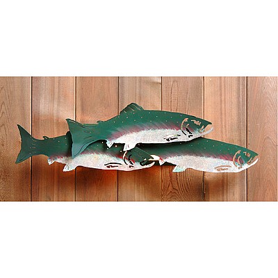 School of Trout Sconce Wall Light Trout Metal Art