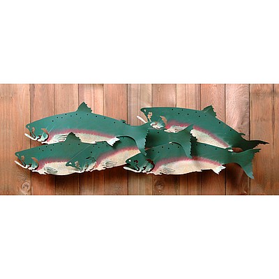 Big Fish Chinook Salmon Sconce Wall Light Salmon Metal Art