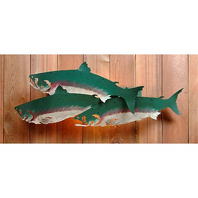 Coho Salmon Sconce Wall Light Salmon Metal Art