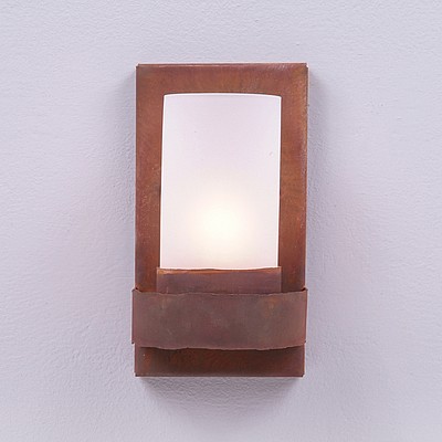 Wisley Single Sconce - Rustic Plain Wall Light Rustic Plain Metal Art