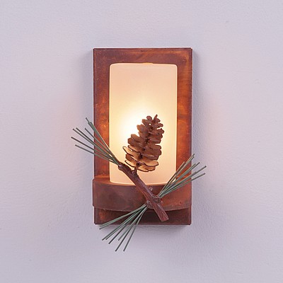 Wisley Single Sconce - Pine Cone Wall Light Pine Cone Metal Art