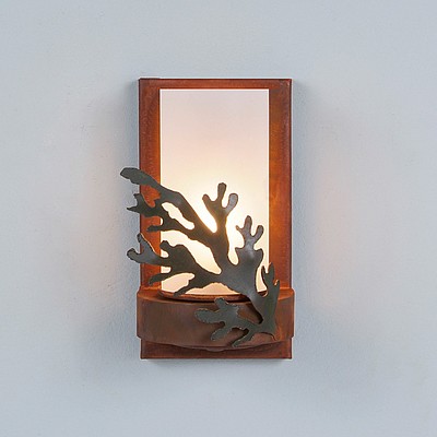 Wisley Single Sconce - Cedar Bough Wall Light Trees Metal Art