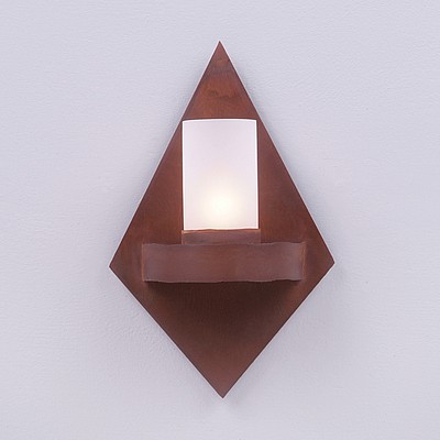 Wisley Diamond Sconce - Rustic Plain Wall Light Rustic Plain Metal Art