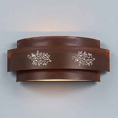 Northridge Double Sconce - Cedar Bough Cutout Wall Light Trees Metal Art