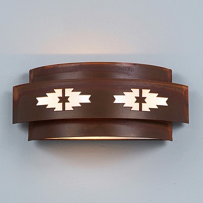 Northridge Double Sconce - Pueblo Wall Light Pueblo Art Metal Art
