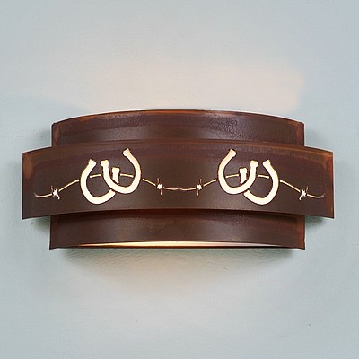 Northridge Double Sconce - Del Rio Wall Light Horse Metal Art