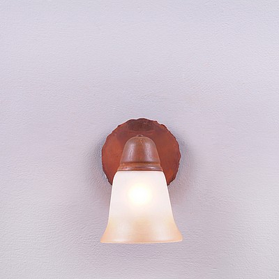 Lakeside Single Sconce - Rustic Plain Wall Light Rustic Plain Metal Art