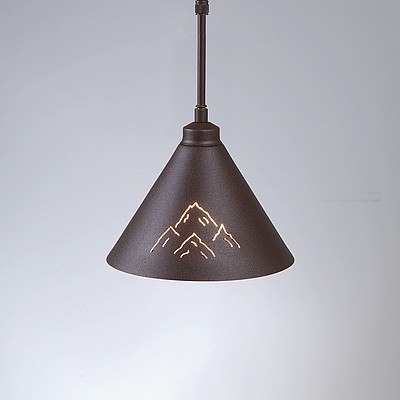 Canyon Pendant Small - Mountain Pendant Light Mountain Metal Art