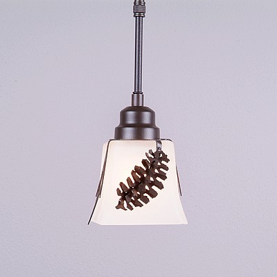 Woodland Pendant Single - Spruce Cone Pendant Light Pine Cone Metal Art