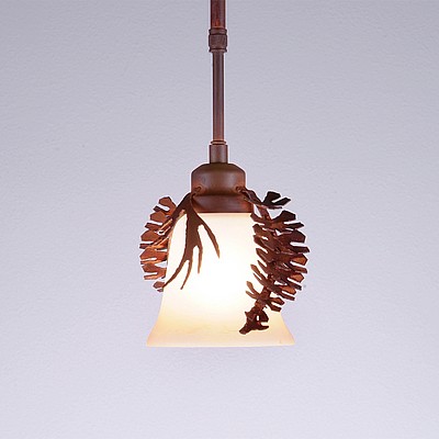 Sienna Pendant Single - Spruce Cone Pendant Light Pine Cone Metal Art