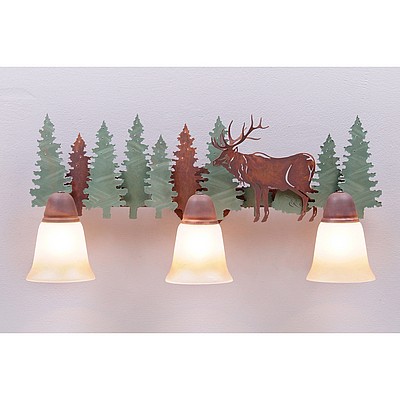 Lakeside Triple Bath Vanity Light - Elk Bath 3 Light Elk Metal Art