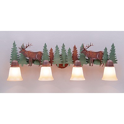 Lakeside Quad Bath Vanity Light - Elk Bath 4 Light Elk Metal Art