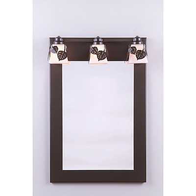 Woodland Mirror Frame with Lights - Aspen Leaf