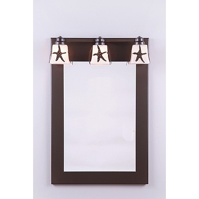 Woodland Mirror Frame with Lights - Starfish