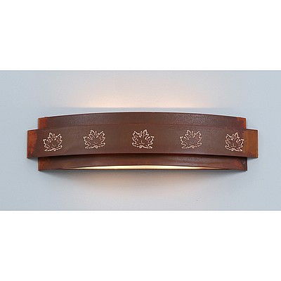 Northridge Bath Vanity Light 24w - Maple Cutout Bath 3 Light Maple Leaf Metal Art