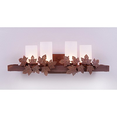 Wisley Bath Vanity Light 24w - Maple Leaf Bath 3 Light Maple Leaf Metal Art