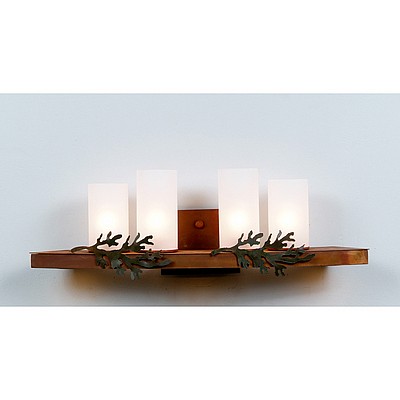 Wisley Bath Vanity Light 24w - Cedar Bough Bath 3 Light Trees Metal Art