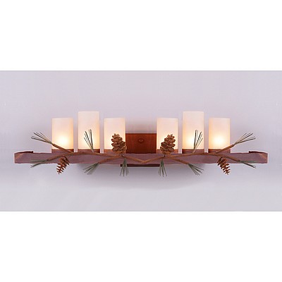 Wisley Bath Vanity Light 36w - Pine Cone Bath 4 Light Pine Cone Metal Art