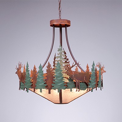 Crestline Chandelier Small - Shade Bottom - Elk Chandelier Elk Metal Art