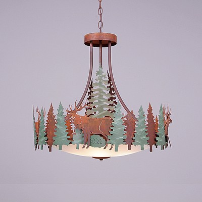 Crestline Chandelier Small - Bowl Bottom - Elk Chandelier Elk Metal Art