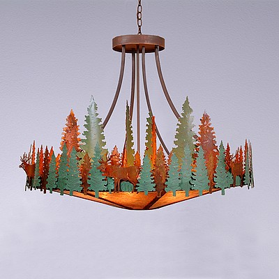 Crestline Chandelier Extra Large - Shade Bottom - Elk Chandelier Elk Metal Art