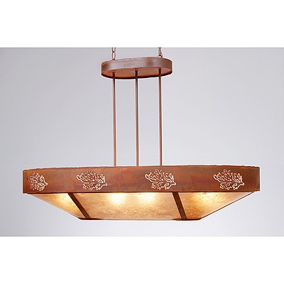 Ridgemont Chandelier Oval - Cedar Bough Cutout Chandelier Trees Metal Art