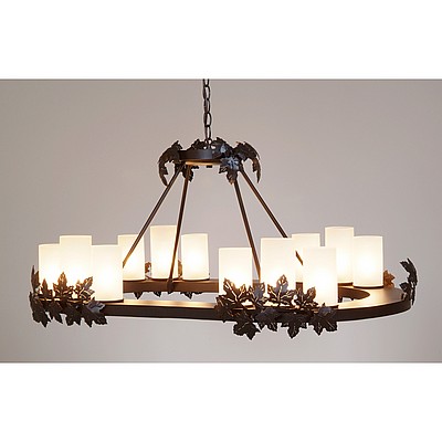 Wisley Chandelier Oval - Maple Leaf Chandelier Maple Leaf Metal Art