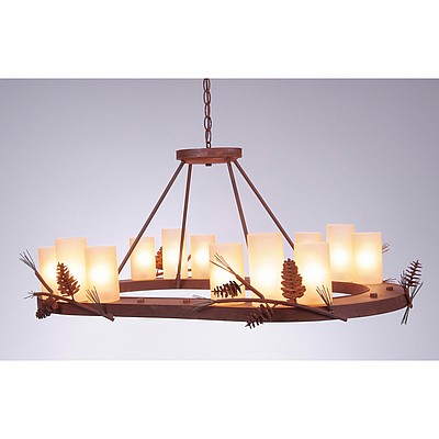 Wisley Chandelier Oval - Pine Cone Chandelier Pine Cone Metal Art