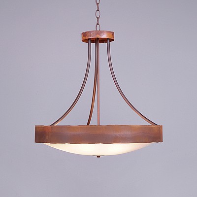 Ridgemont Chandelier Small - Bowl Bottom - Rustic Plain Chandelier Rustic Plain Metal Art