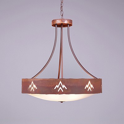 Ridgemont Chandelier Small - Bowl Bottom - Deception Pass Chandelier Deception Pass Art Metal Art