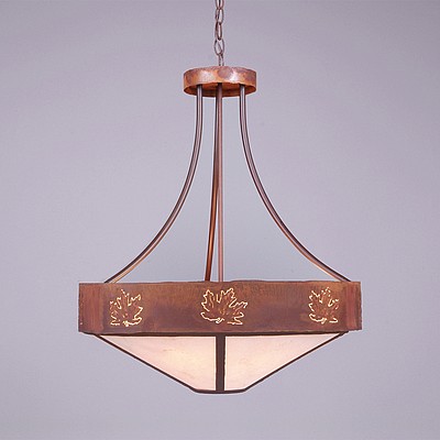 Ridgemont Chandelier Small - Shade Bottom - Maple Cutout Chandelier Maple Leaf Metal Art