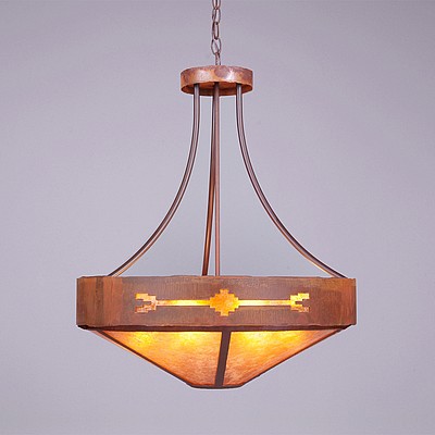 Ridgemont Chandelier Small - Shade Bottom - Del Rio Chandelier Del Rio Art Metal Art