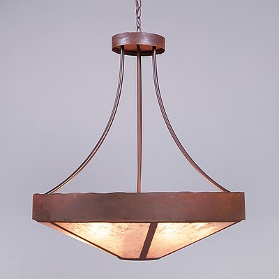 Ridgemont Chandelier Medium - Shade Bottom - Rustic Plain Chandelier Rustic Plain Metal Art