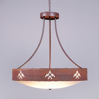 Ridgemont Chandelier Medium - Bowl Bottom - Deception Pass Chandelier Deception Pass Art Metal Art