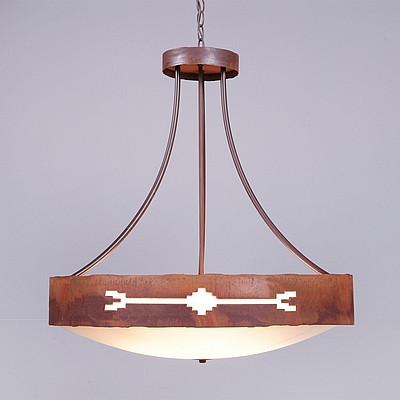 Ridgemont Chandelier Medium - Bowl Bottom - Del Rio Chandelier Del Rio Art Metal Art