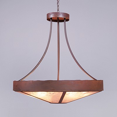 Ridgemont Chandelier Large - Shade Bottom - Rustic Plain Chandelier Rustic Plain Metal Art