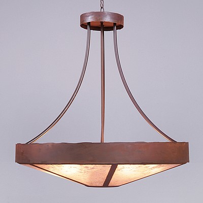 Ridgemont Chandelier Extra Large - Shade Bottom - Rustic Plain Chandelier Rustic Plain Metal Art