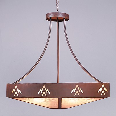 Ridgemont Chandelier Extra Large - Shade Bottom - Deception Pass Chandelier Deception Pass Art Metal Art